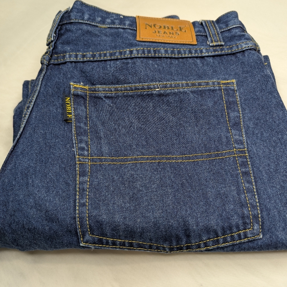 Y2K Unc Baggy Wide Leg NBA Patchwork Jeans - Picture 13 of 14